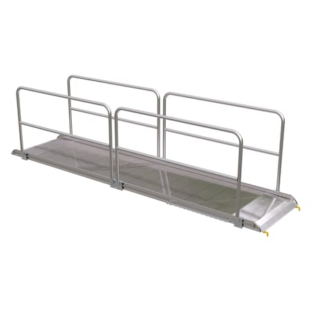 Vestil Alum. Walk Ramp w/Rail Hook, 168 x 38" AWR-38-14B-HR